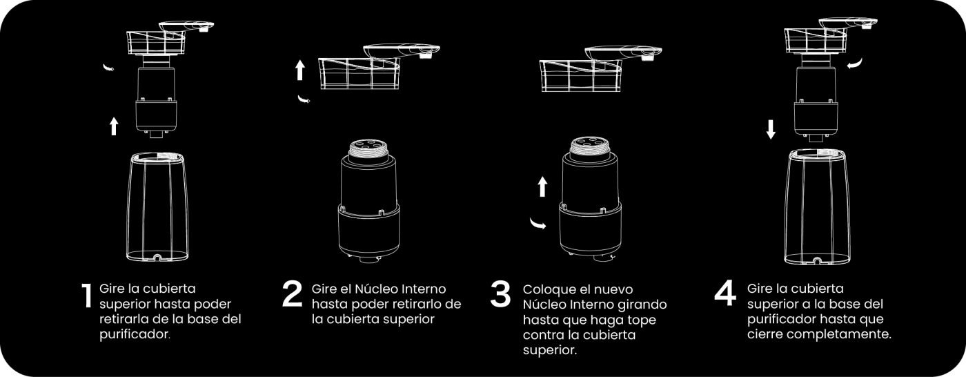 Pasos para reemplazar el Nucleo Interno de Vita Hidrolit Teoma